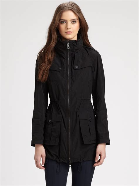 burberry black jacket|burberry brit anorak jacket.